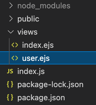 user folder structure