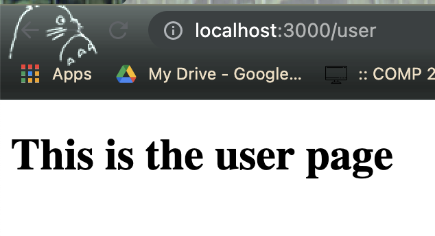 user page